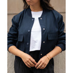 Load image into Gallery viewer, Navy Bomber Jacket
