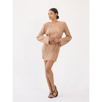 Load image into Gallery viewer, Plisse Mini Dress - Nude
