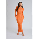 Load image into Gallery viewer, Pleated Maxi Dress - Orange
