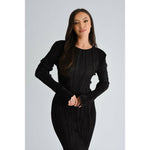 Load image into Gallery viewer, Pleated Maxi Dress - Black
