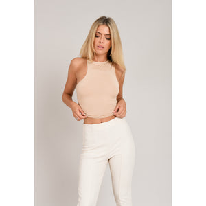 Nude Cut Out Crop Top